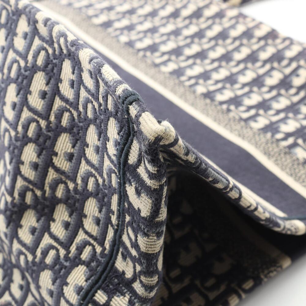 Dior BOOK TOTE Oblique Canvas Bag Navy Blue Beige - Picture 6 of 8